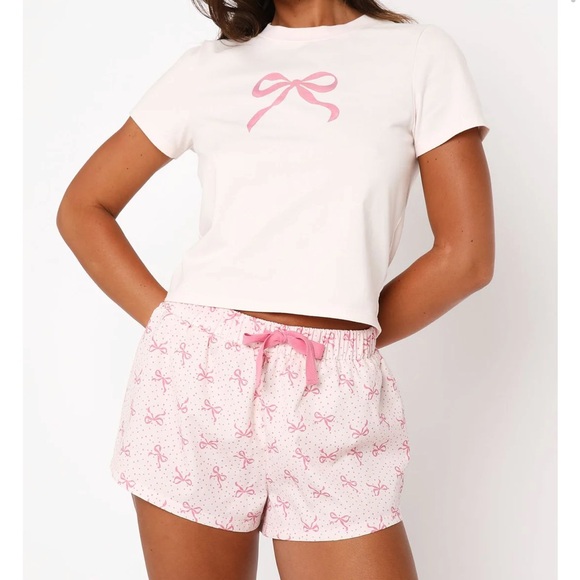 Sweetheart Pajama Set Bow Dreams - Picture 2 of 6